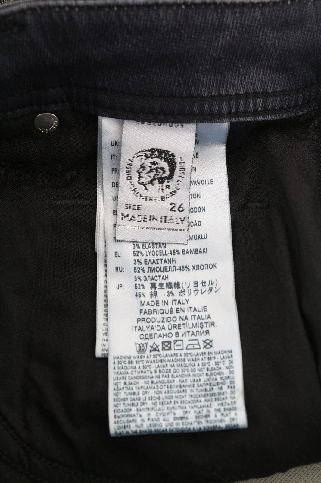 DIESEL CL-Krooley-CB-NE069IA Mens Jeans W26 Jogg Sweat Stretch Ripped Wash Dark