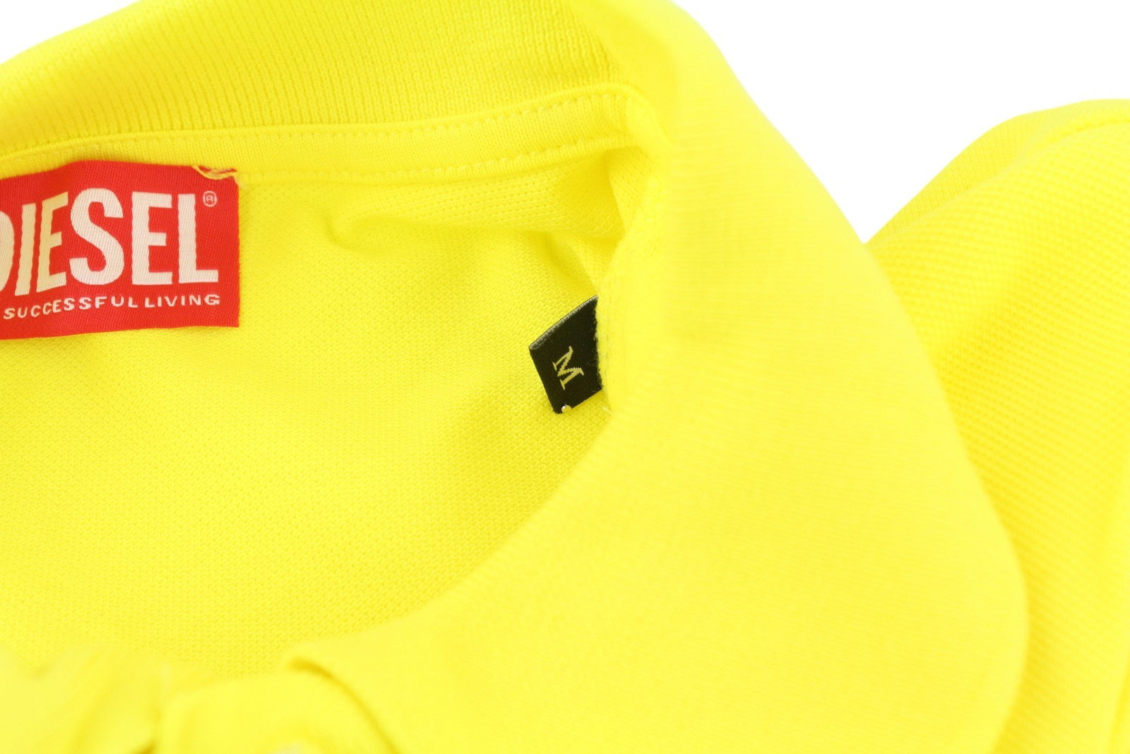 DIESEL T-Smith-Div Polo Mens T-Shirt M Short Sleeve Polo Neck Cotton  Yellow