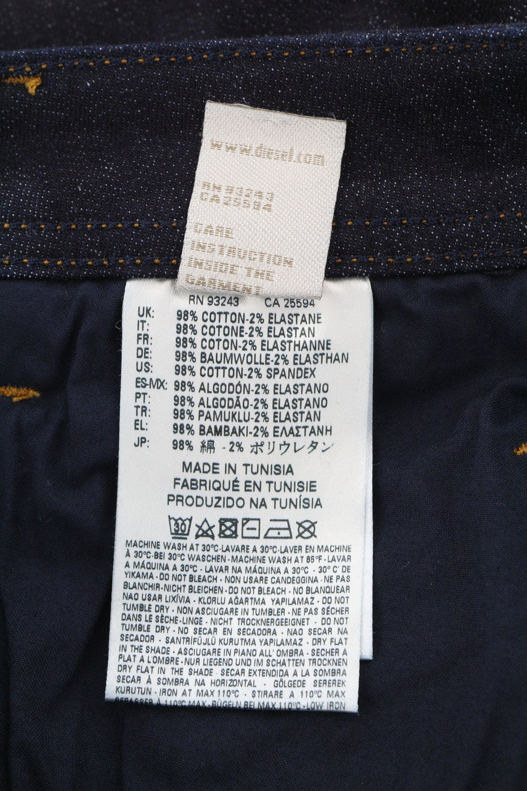 DIESEL Iakop R0841 Mens Jeans W28/L32 Regular Slim Tapered Stretch Dark Blue