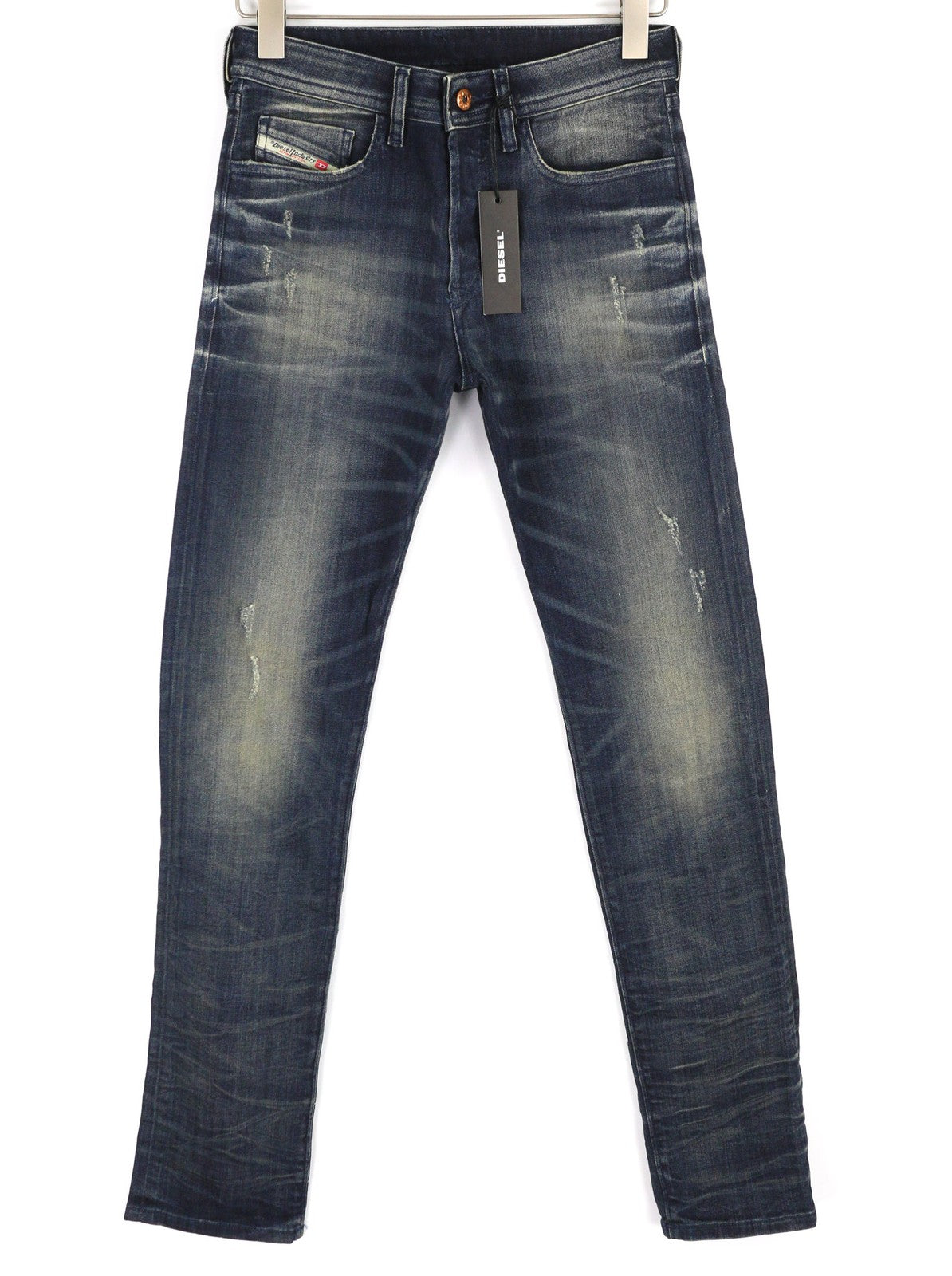 DIESEL Buster 0854S Mens Jeans W26/L32 Slim  Buttoned Ripped Distress Washed