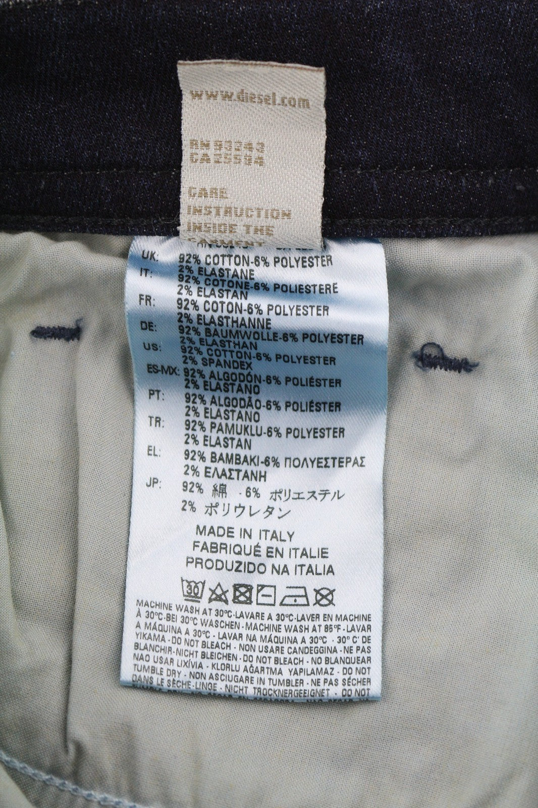 DIESEL Buster 0854S Mens Jeans W26/L32 Slim  Buttoned Ripped Distress Washed