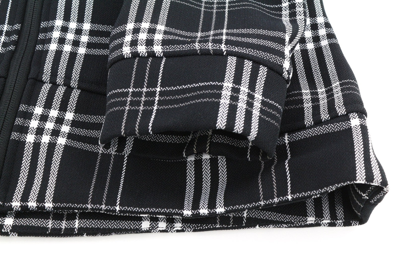 SPYDER Womens Jacket L Black Check Patterned Zip Lined  Hooded