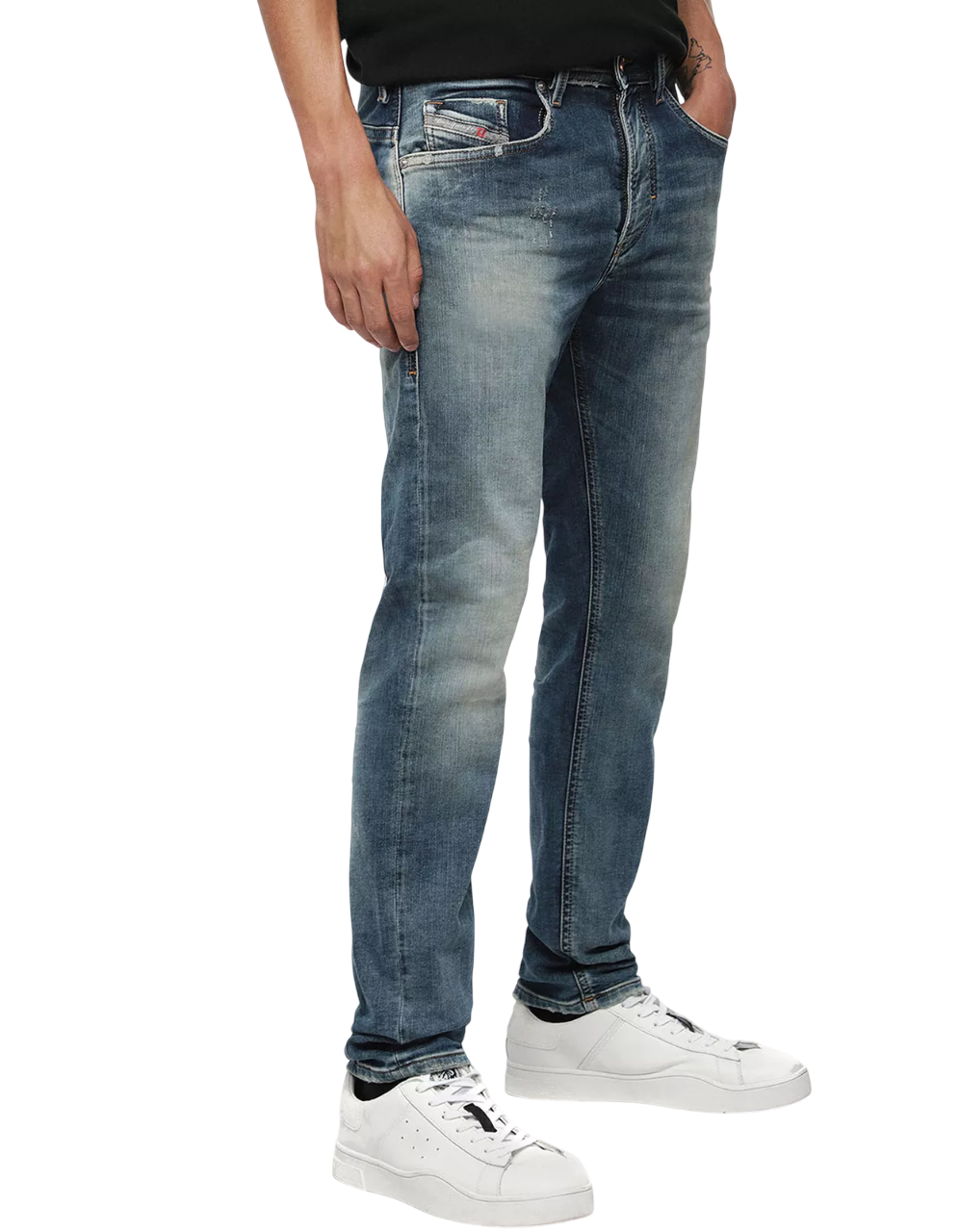 DIESEL Thommer-T 084YQ Mens Jeans W27 Jogg Sweat Stretch Slim  Washed Blue