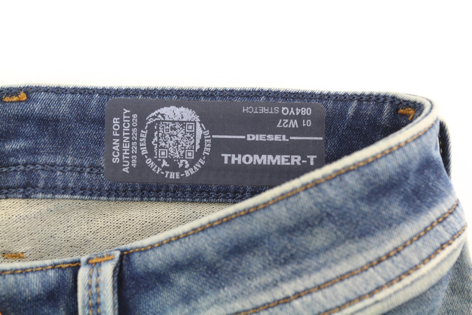 DIESEL Thommer-T 084YQ Mens Jeans W27 Jogg Sweat Stretch Slim  Washed Blue