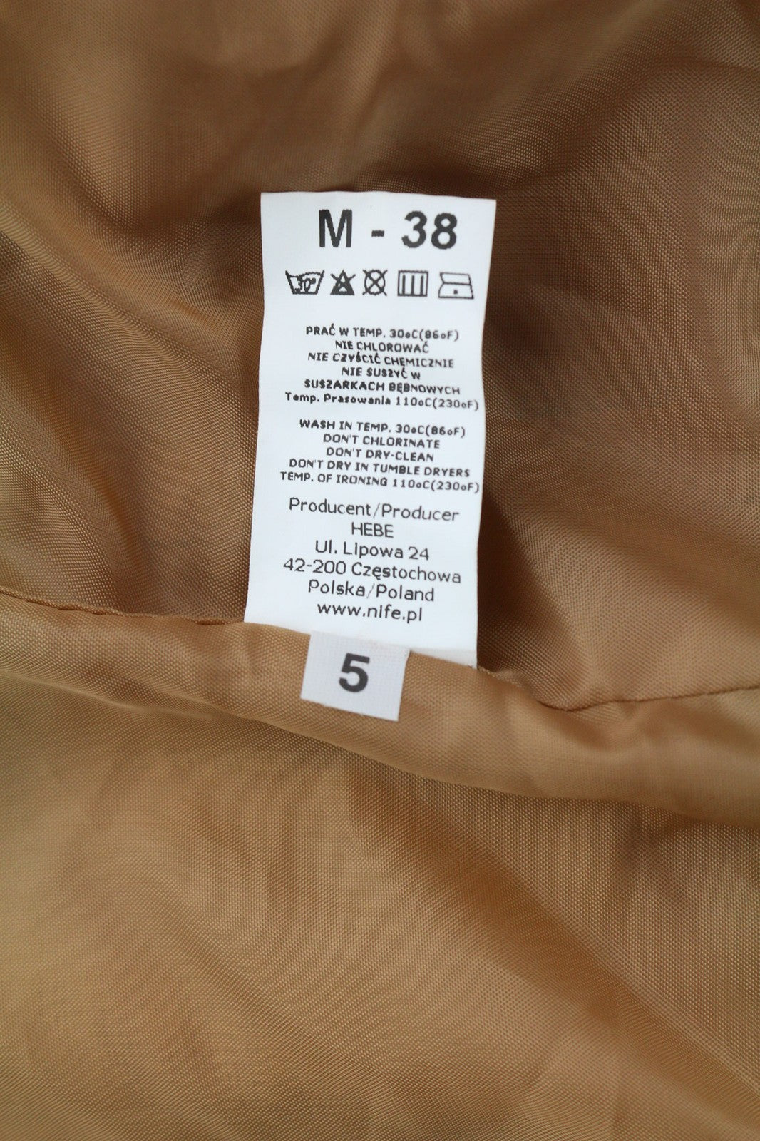 NIFE Womens Coat M Brown Faux Suede Stretch Belted Long Double-Breasted