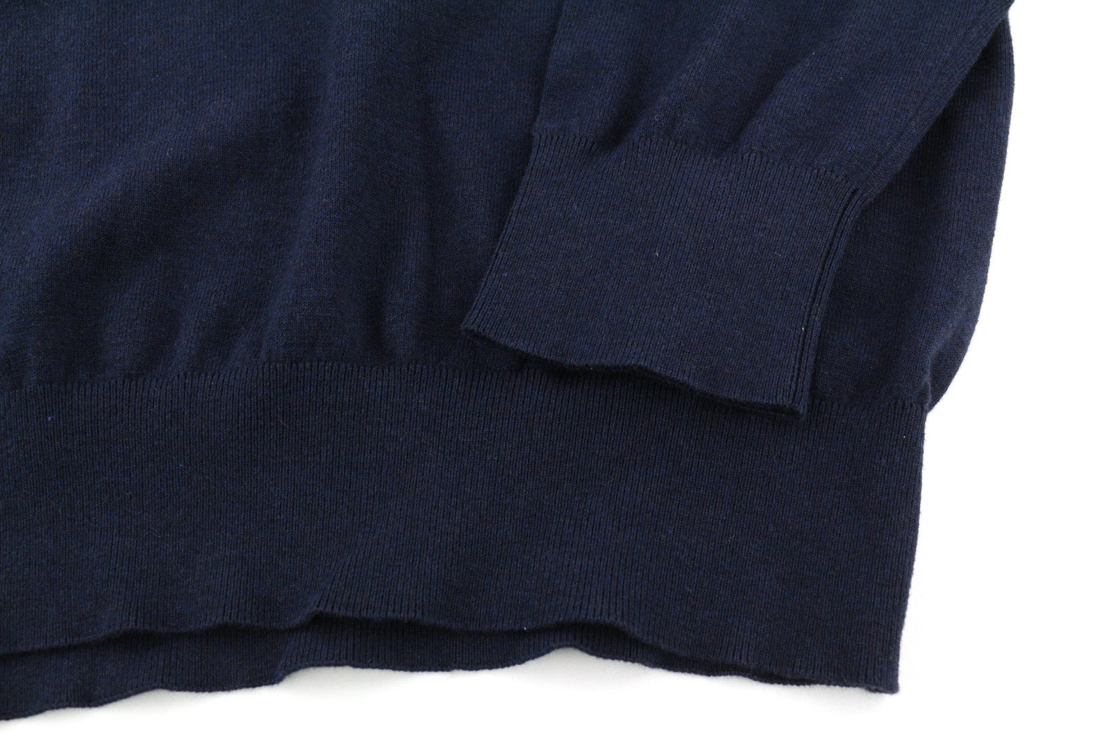 STATE OF ART Mens Sweatshirt 3XL Navy Cotton Silk Cashmere V-Neck Pullover