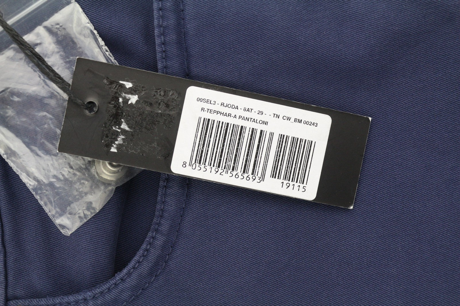 DIESEL R-Tepphar-A Mens Jeans W29 Slim  Button Fly Pockets  Blue