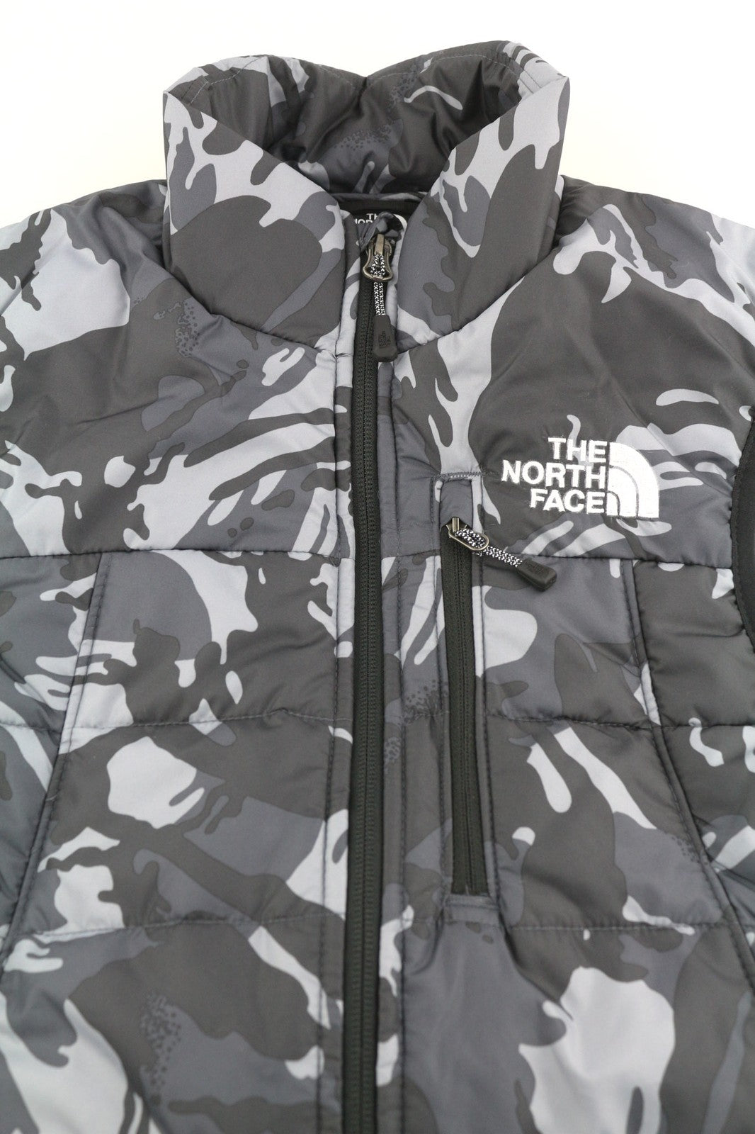 THE NORTH FACE New Wadded Mens Waistcoat XS Zip Insulation Quilted Camouflage