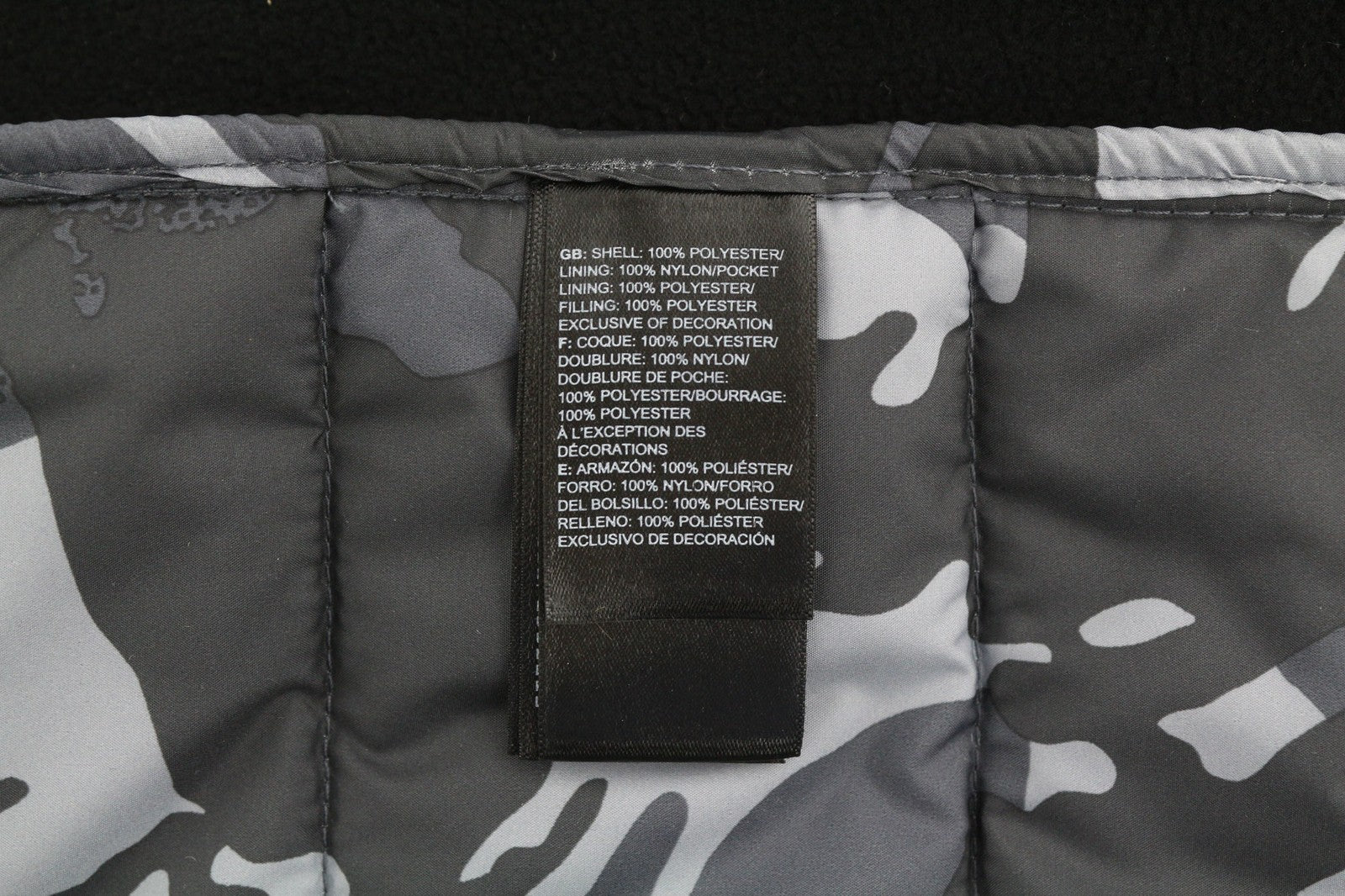 THE NORTH FACE New Wadded Mens Waistcoat XS Zip Insulation Quilted Camouflage