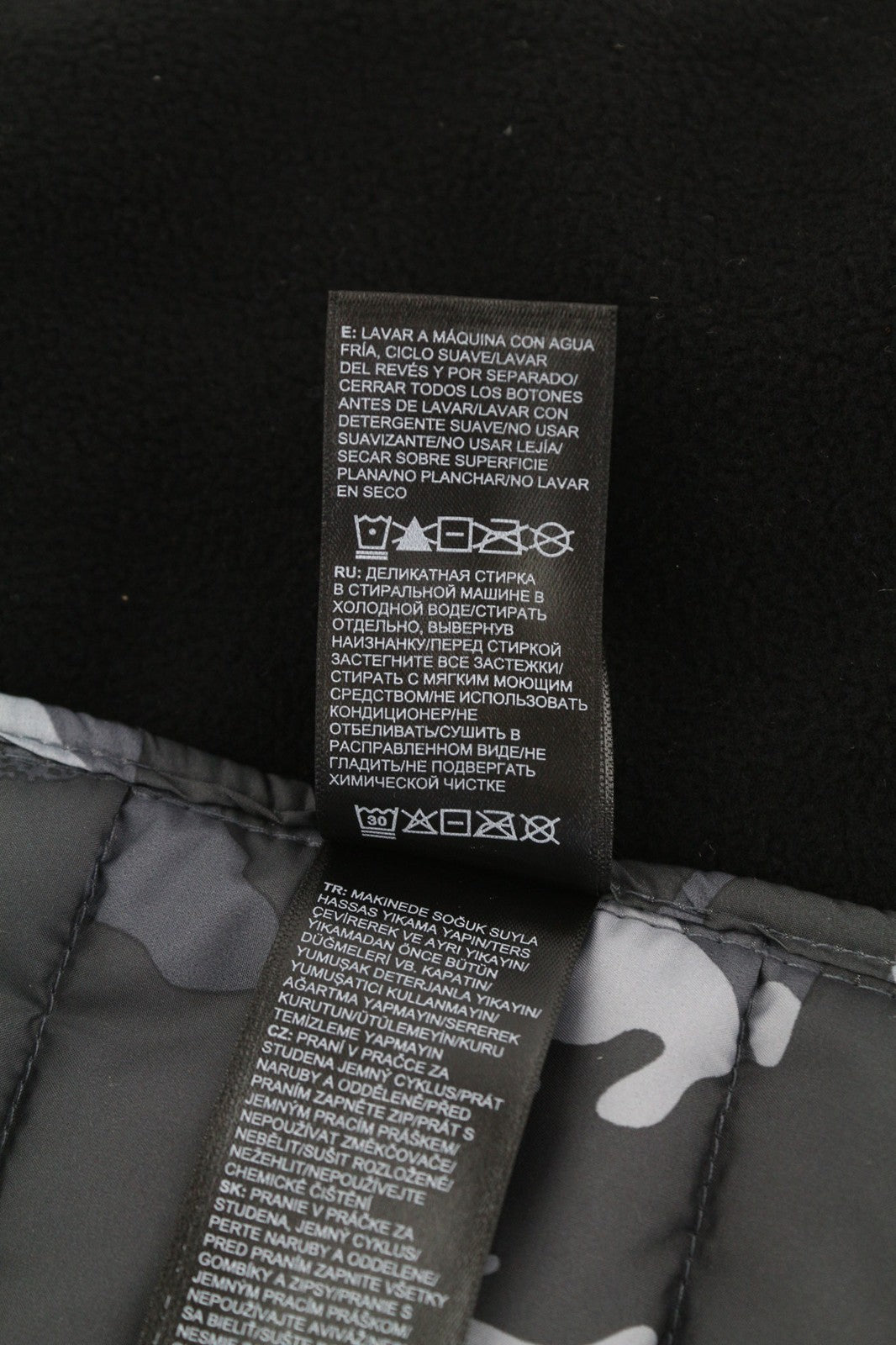 THE NORTH FACE New Wadded Mens Waistcoat XS Zip Insulation Quilted Camouflage