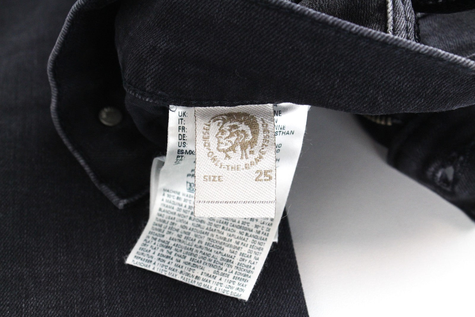 DIESEL Grupee 0676N Women's Jeans W25/L32 Skinny Fit Wash Stretch Grey