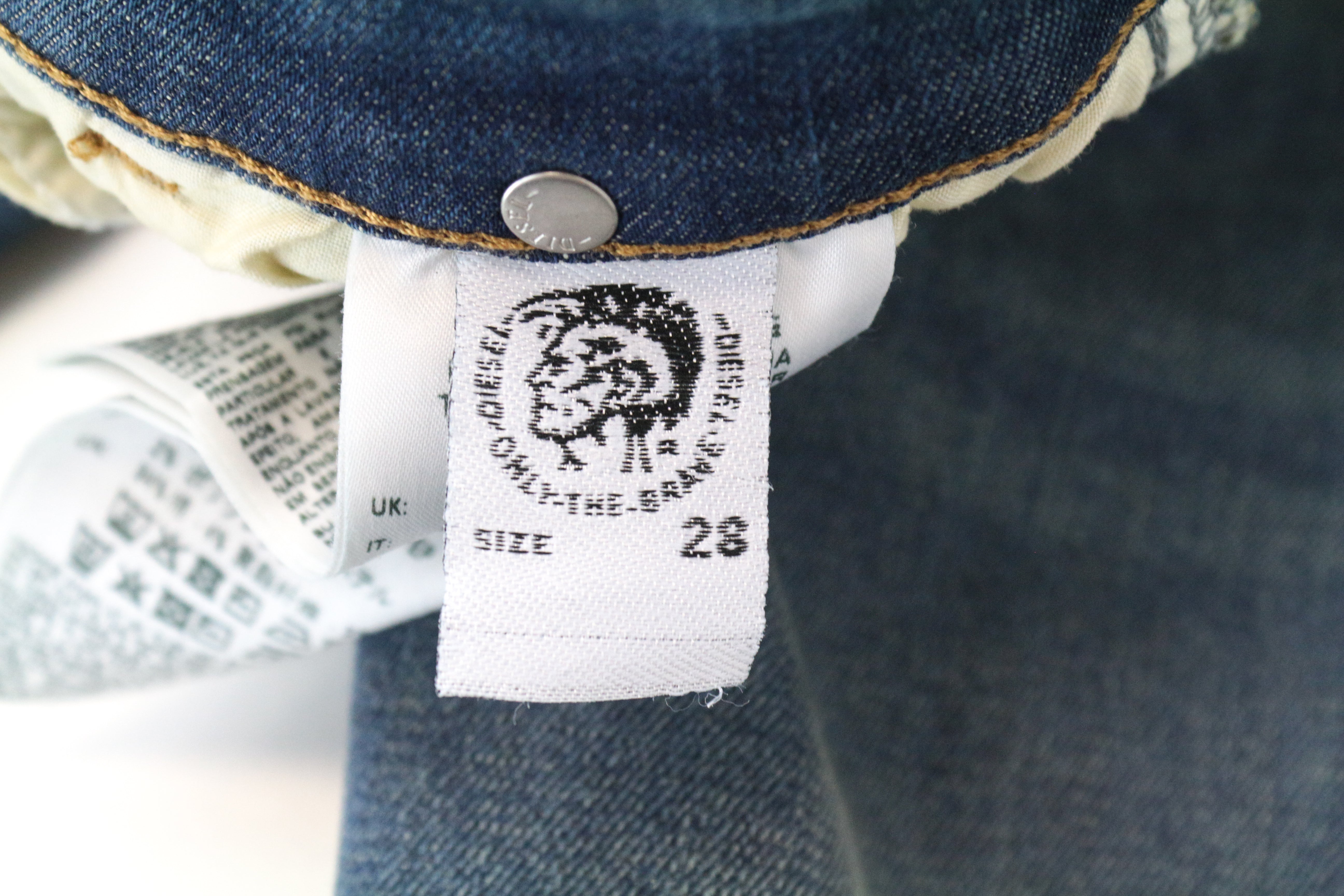 DIESEL Slandy-High 085AZ Women's W28/L32 Blue Super Skinny Stretch Washed