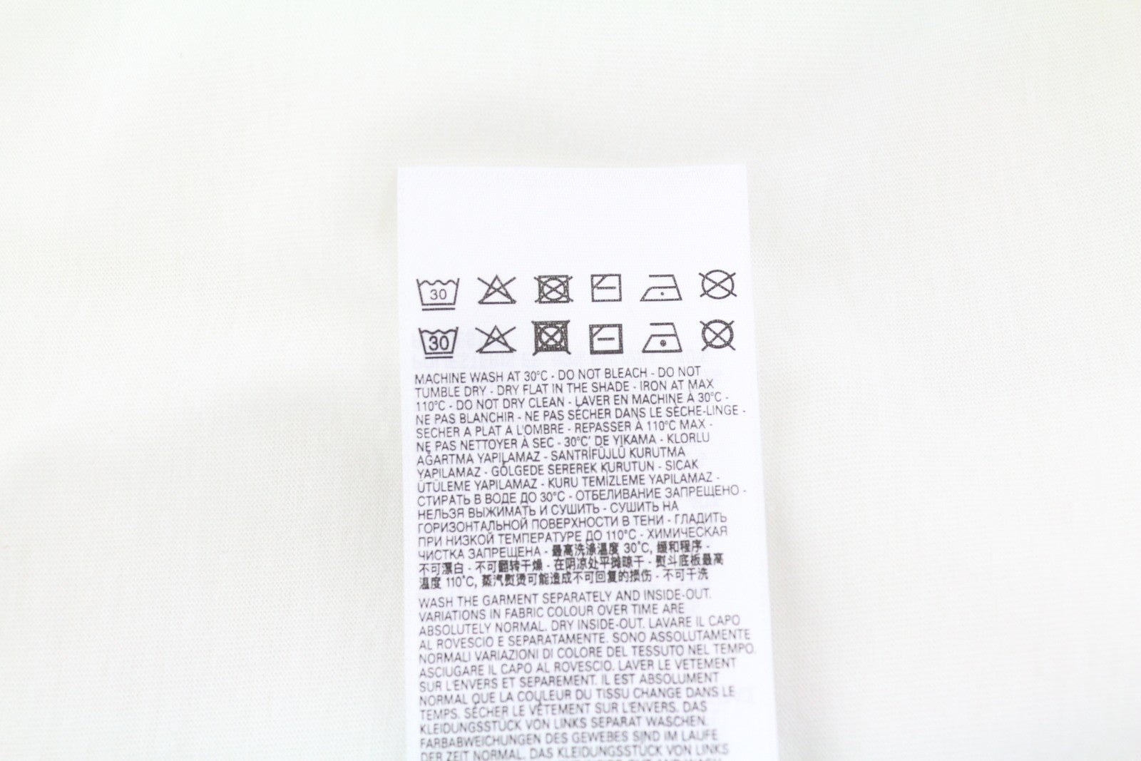 DIESEL T-Just-LS-E6 Mens T-Shirt L White Long Sleeve Crew Collar  Tricot