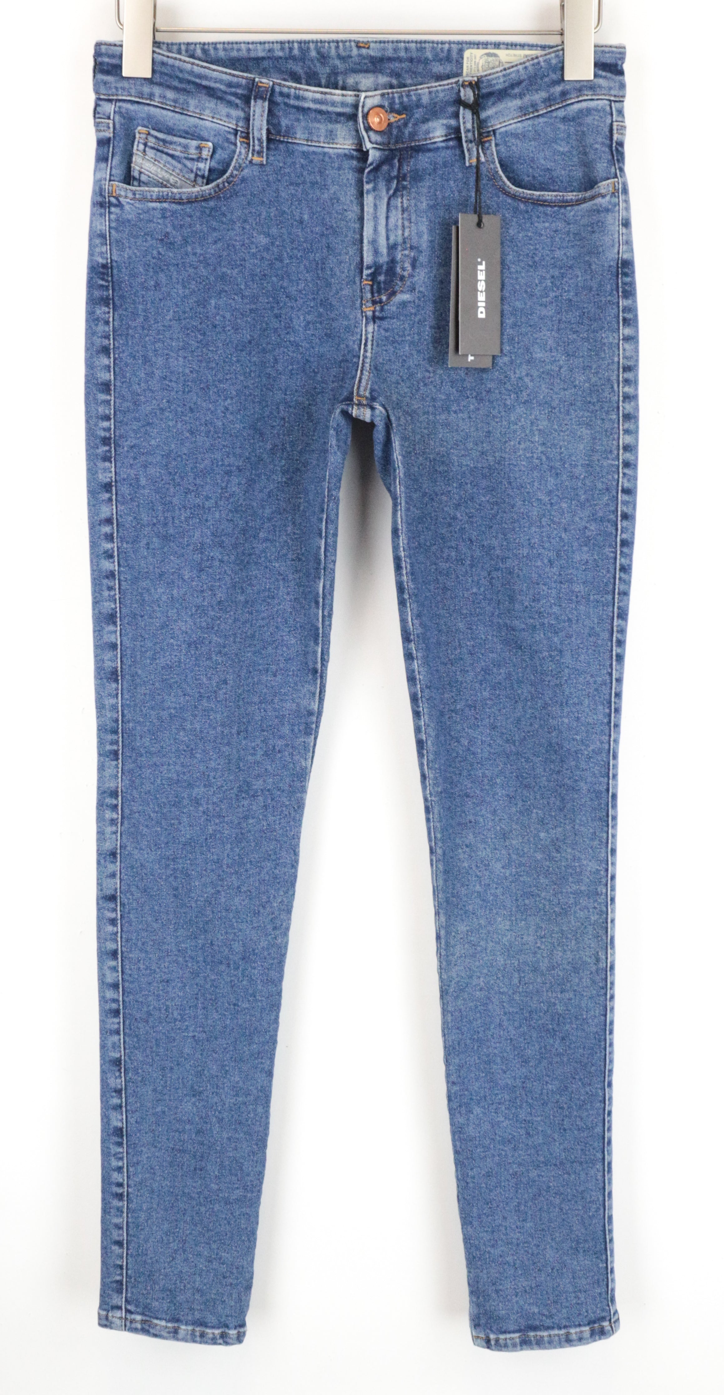 DIESEL Slandy 085AI Women's W31/L32 Blue Super Slim Fit Stretch Denim Jeans