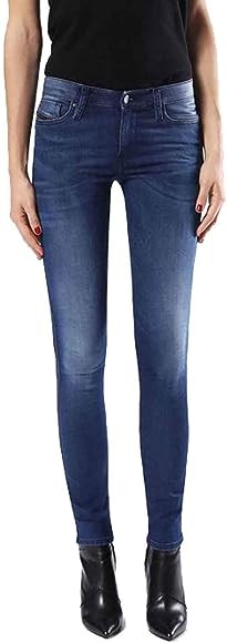 DIESEL Grupee-Ne 0674Y Womens Jeans W23 Sweat Jogg Slim Cotton Stretch Blue