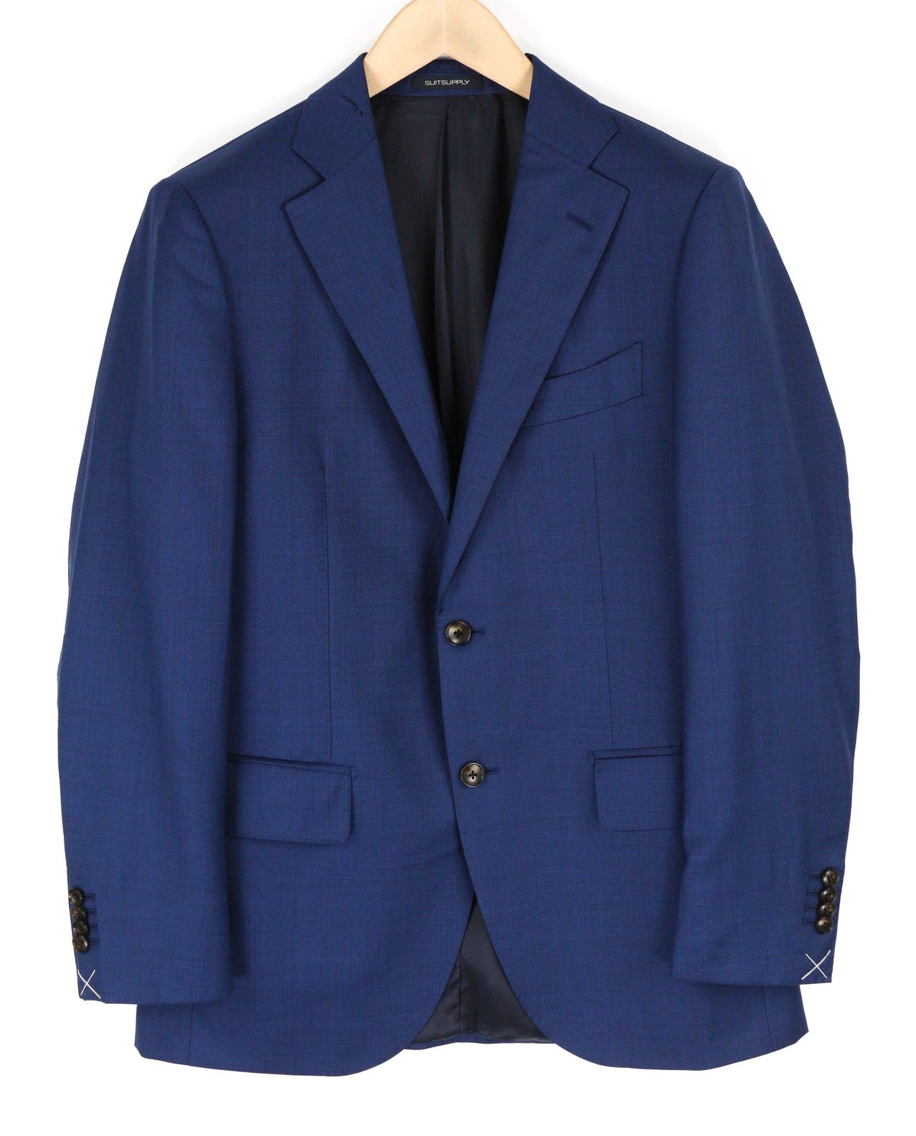 SUITSUPPLY Lazio Mens Blazer UK38R  Wool Super 110s Slim Blue