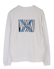 RICHMOND X Mens Sweatshirt M White  Cotton  Long Sleeve Pullover
