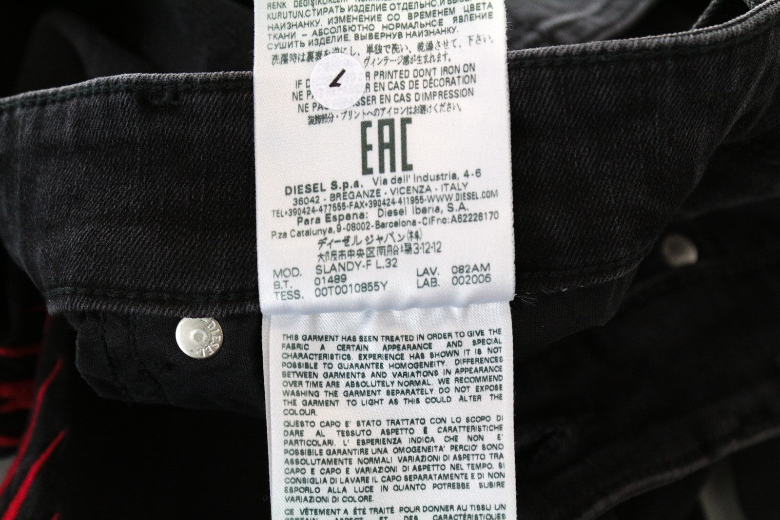 DIESEL Slandy-F 082AM Women's Jeans W26/L32 Super Slim Grey Skinny Cotton