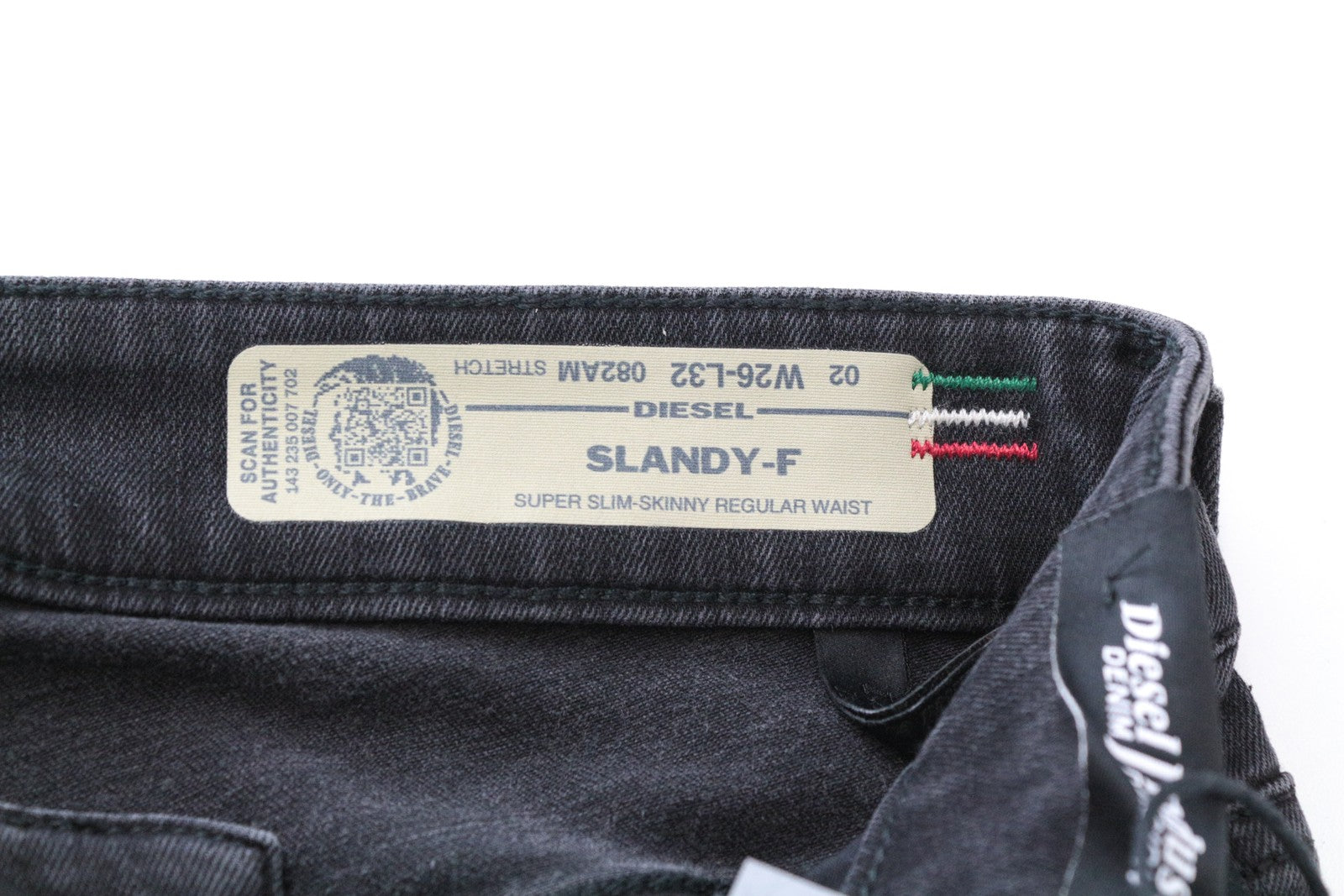 DIESEL Slandy-F 082AM Women's Jeans W26/L32 Super Slim Grey Skinny Cotton