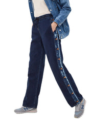 DIESEL Abbie-Ne 069AW Women's Jeans W27 Jogg Fit Blue Wide Stretch Cotton Denim