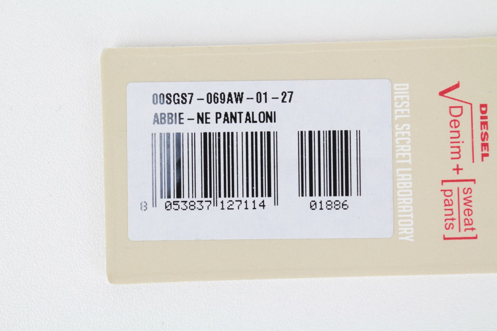 DIESEL Abbie-Ne 069AW Women's Jeans W27 Jogg Fit Blue Wide Stretch Cotton Denim