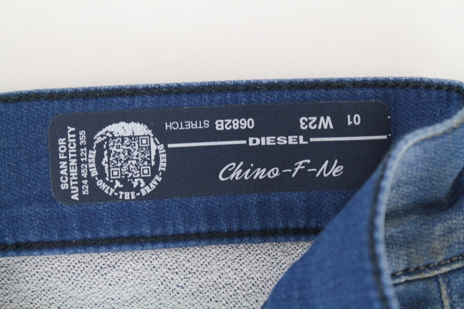 DIESEL Chino-F-Ne 0682B Women's W23 Blue Aged Jogg Boyfriend Fit Jeans