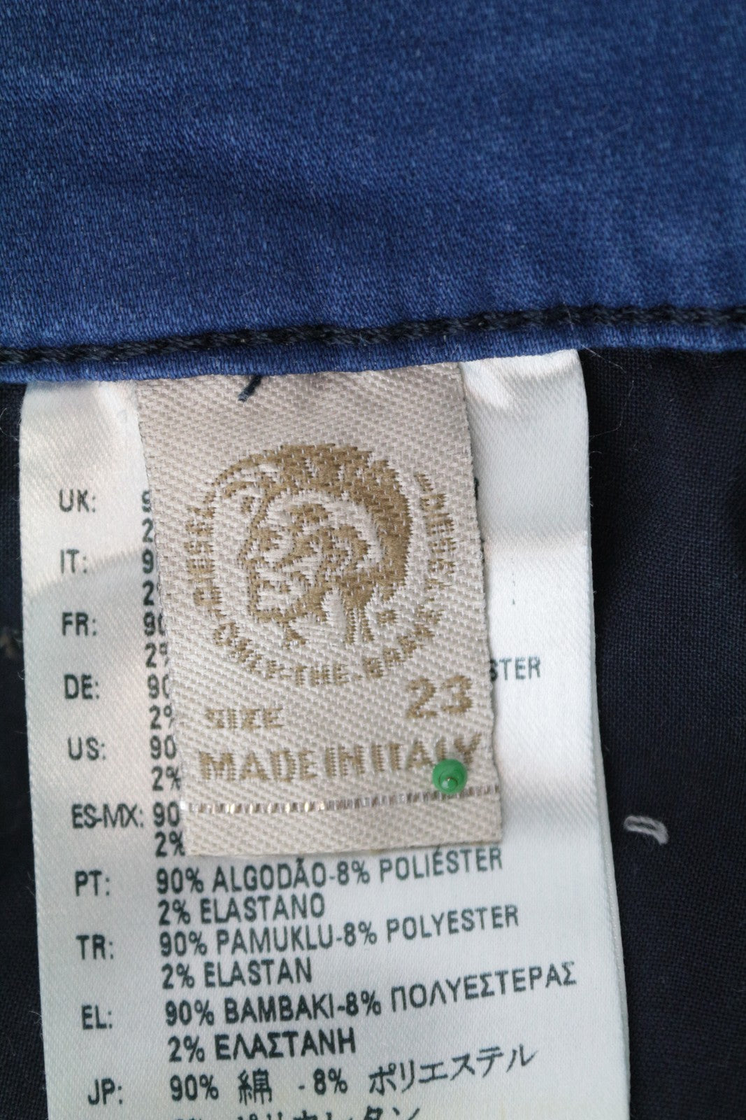 DIESEL Chino-F-Ne 0682B Women's W23 Blue Aged Jogg Boyfriend Fit Jeans