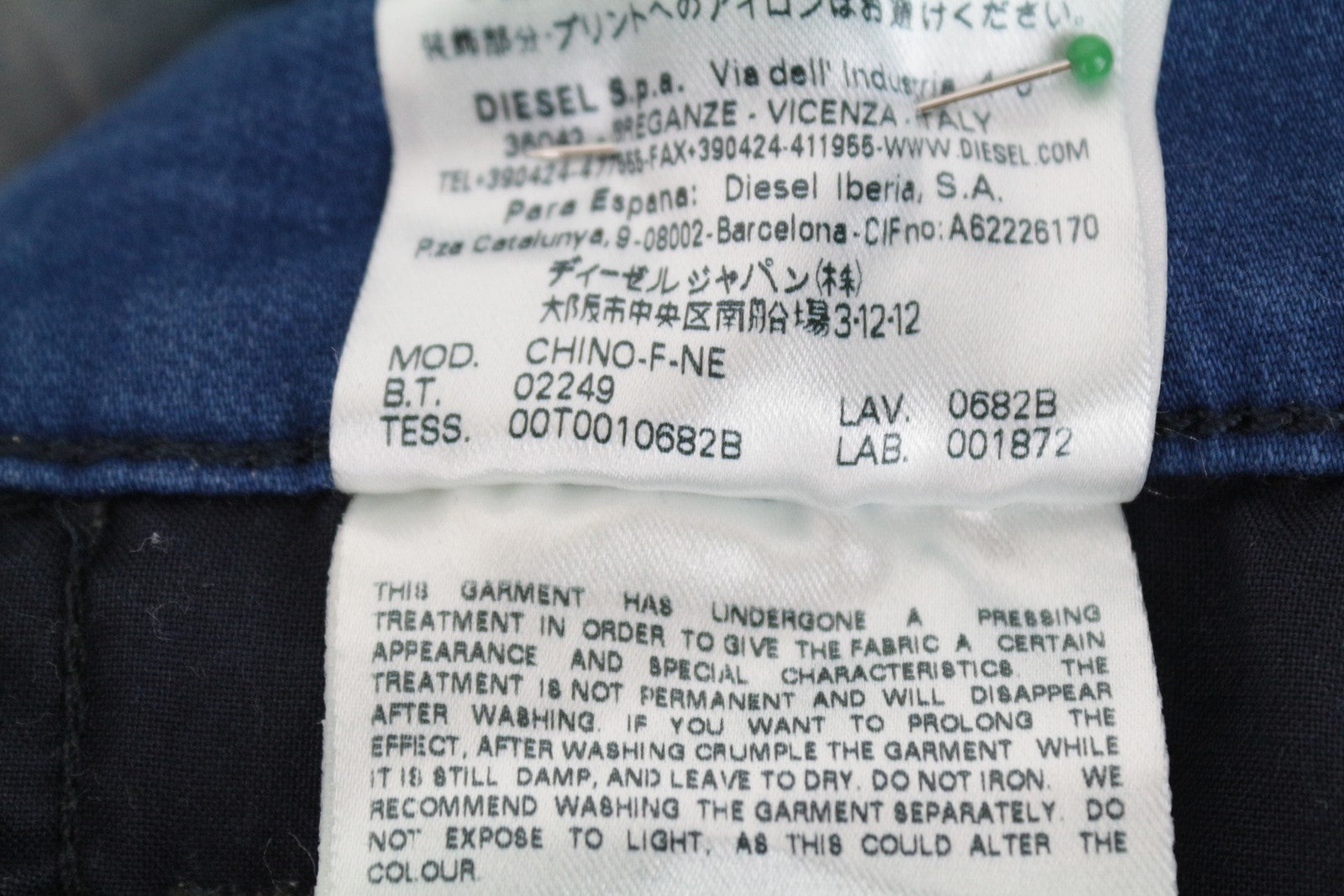 DIESEL Chino-F-Ne 0682B Women's W23 Blue Aged Jogg Boyfriend Fit Jeans