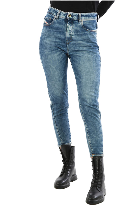 DIESEL Candys-T 0870K Women's Jeans W27 Blue Cotton Stretch Wash Regular Fit