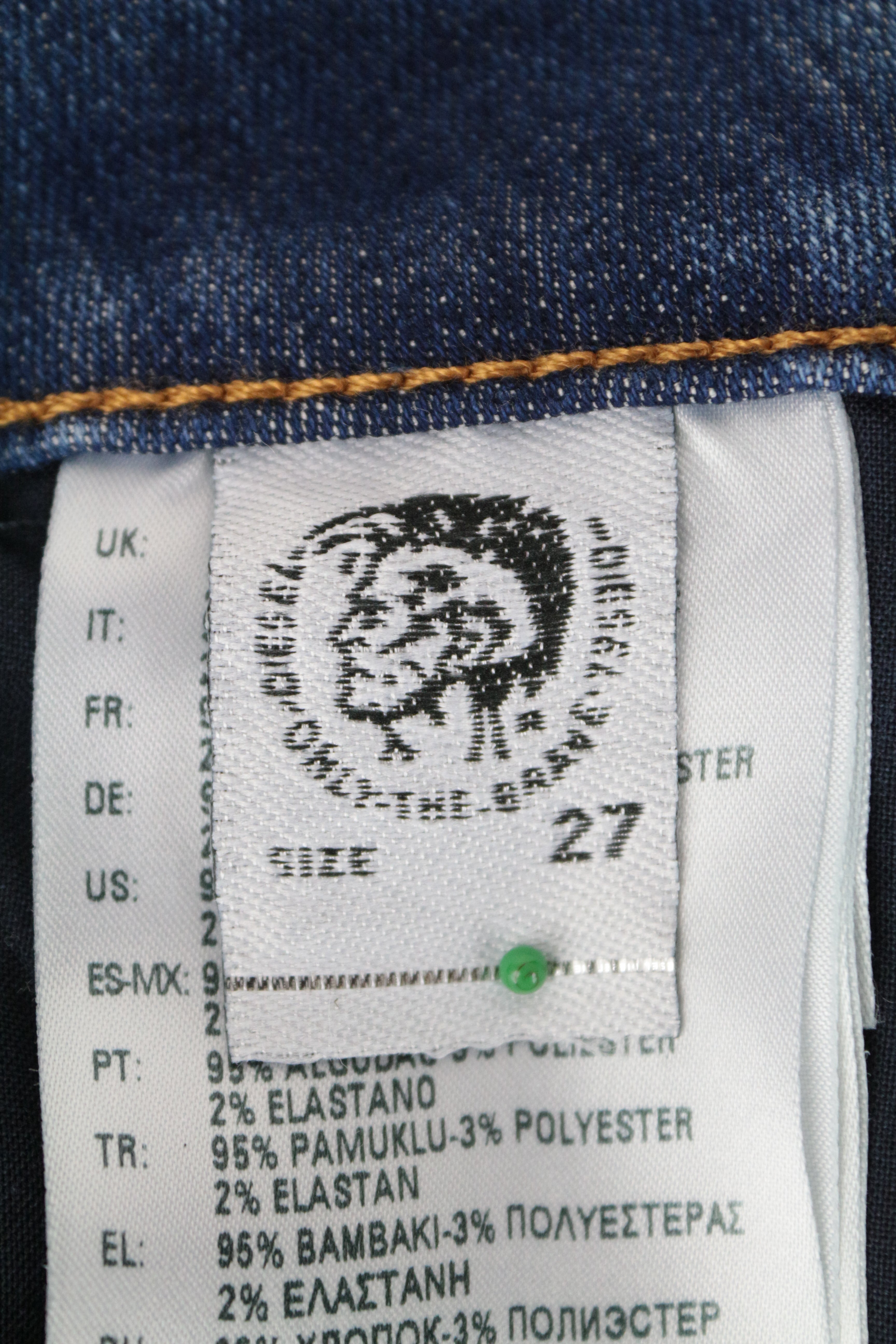 DIESEL Candys-T 0870K Women's Jeans W27 Blue Cotton Stretch Wash Regular Fit