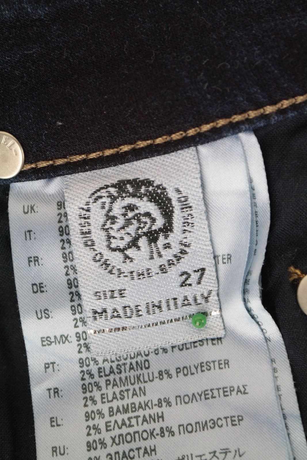 DIESEL D-Ollies-NE 069IE Women's W27 Slim Fit Wash Jogg Blue Stretch Jeans