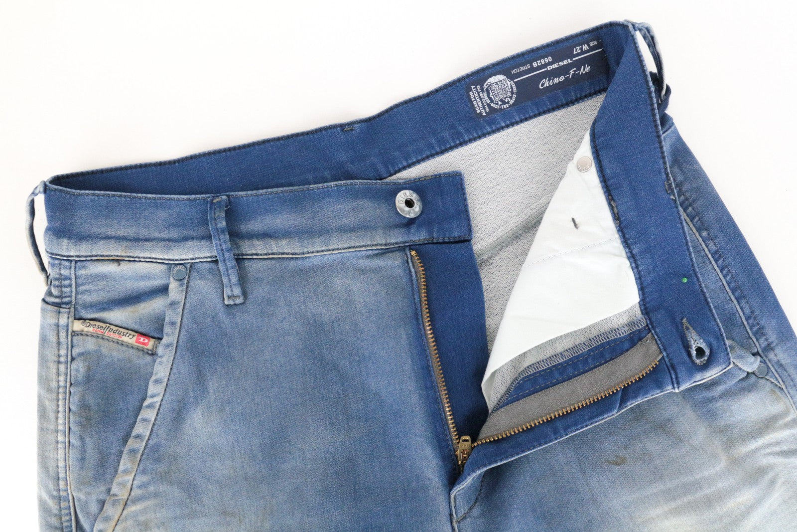 DIESEL Chino-F-Ne 0682B Women's Jeans W27 Boyfriend Fit Cotton Jogg Stretch