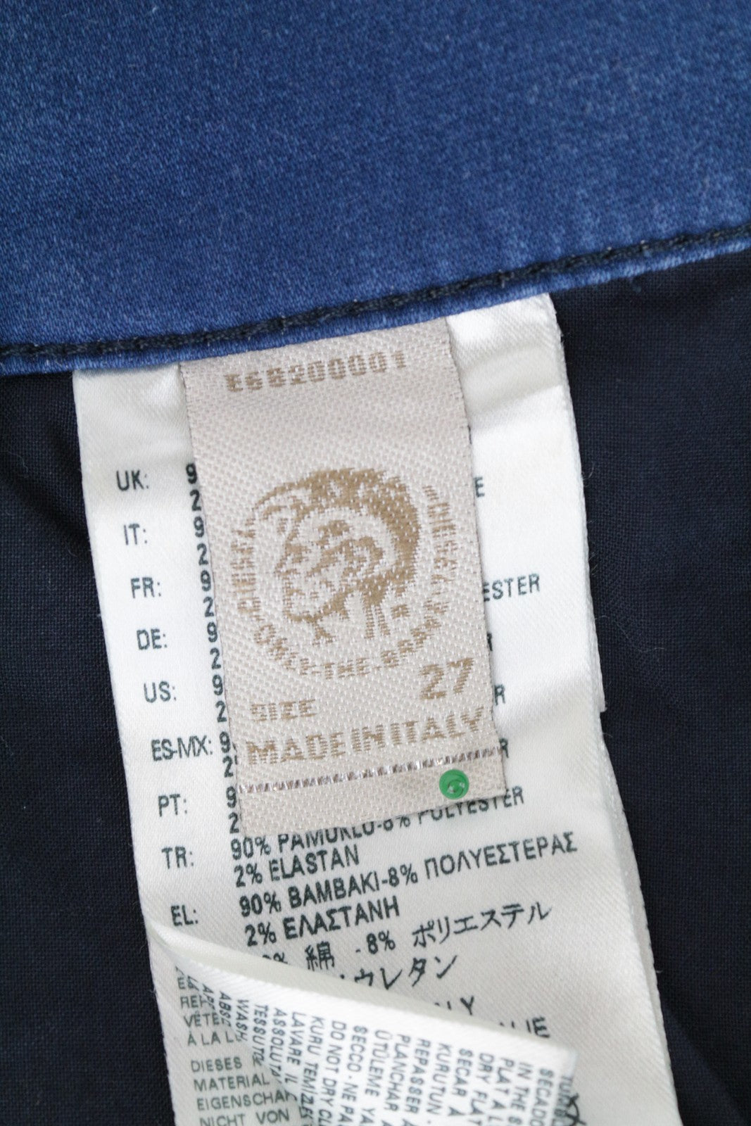 DIESEL Chino-F-Ne 0682B Women's Jeans W27 Boyfriend Fit Cotton Jogg Stretch