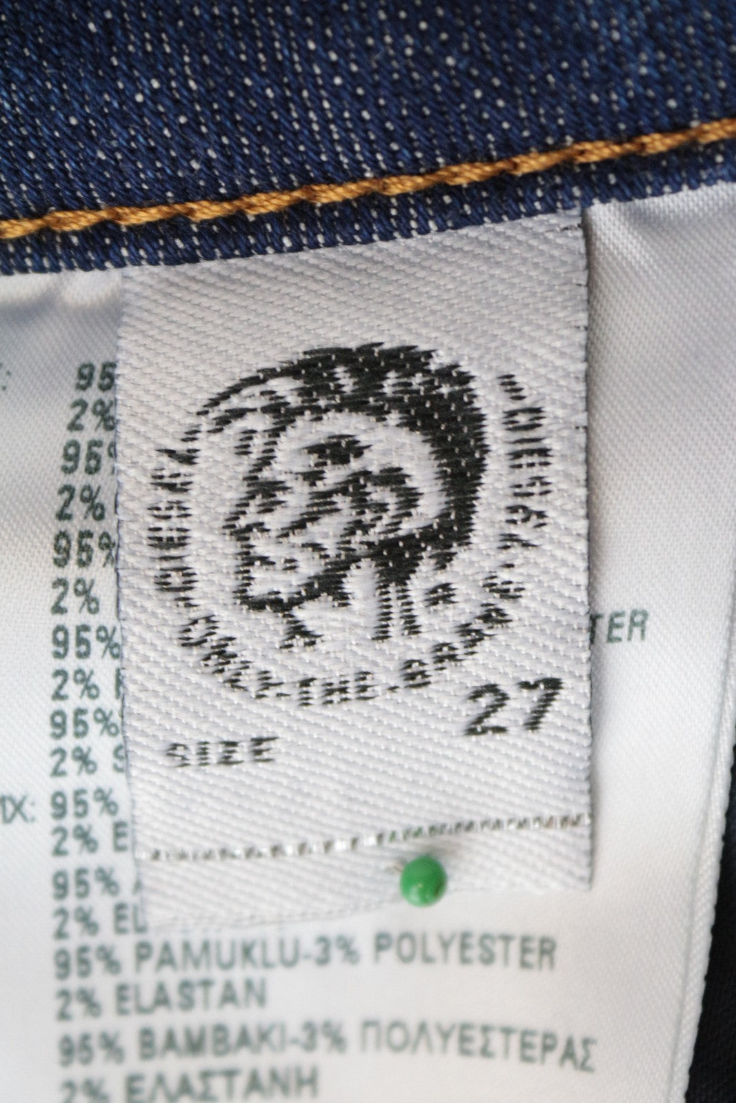 DIESEL Candys-T 0870K Women's W27 Blue Cotton Washed Stretch Regular Fit Jeans