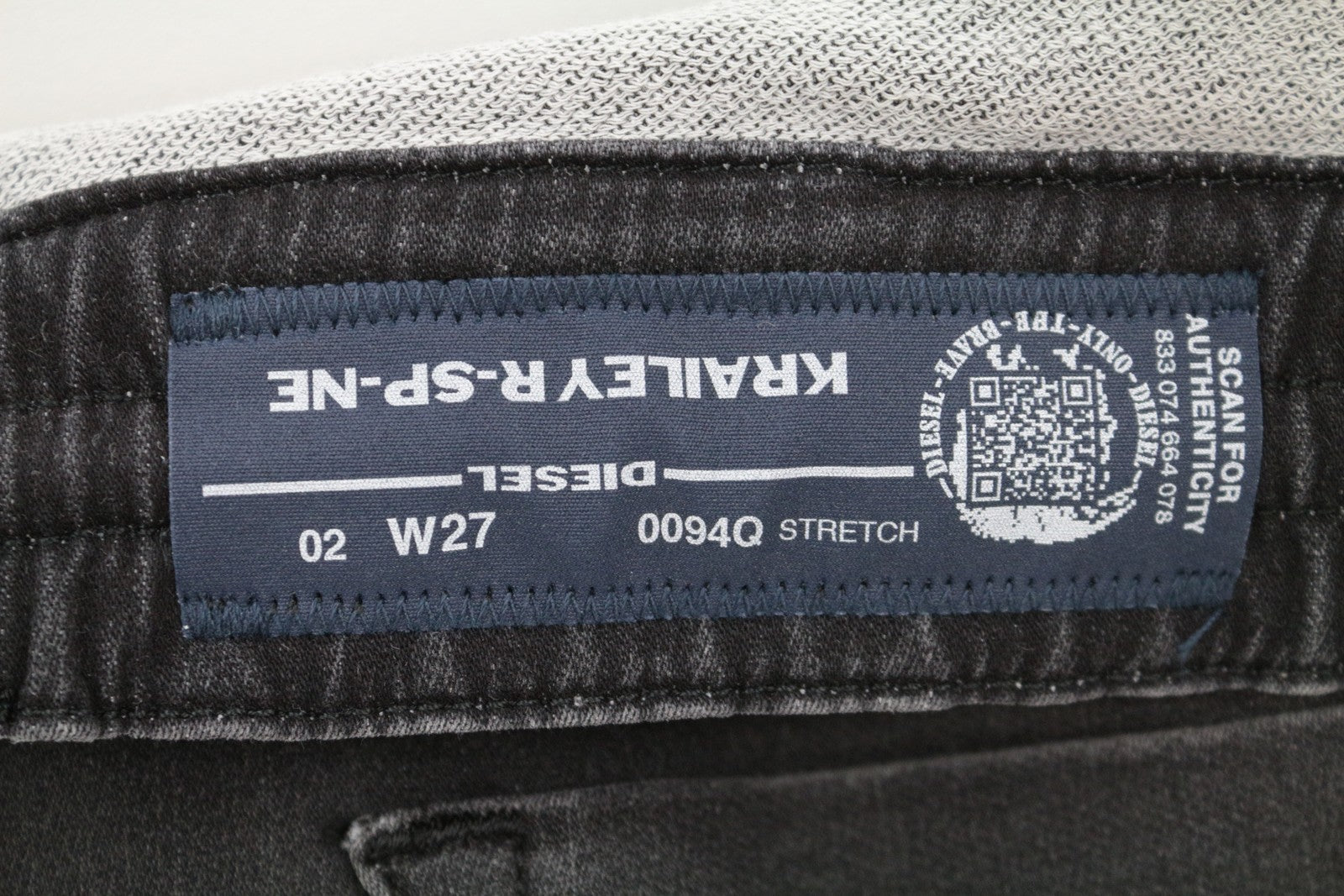 DIESEL Krailey R-SP-NE 0094Q Women's W27 Jogg Jeans Grey Slim Stretchy