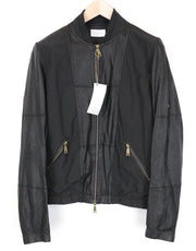 RICHMOND Men's Jacket 48 Black Zip Long Lightweight Single-Breasted Outerwear