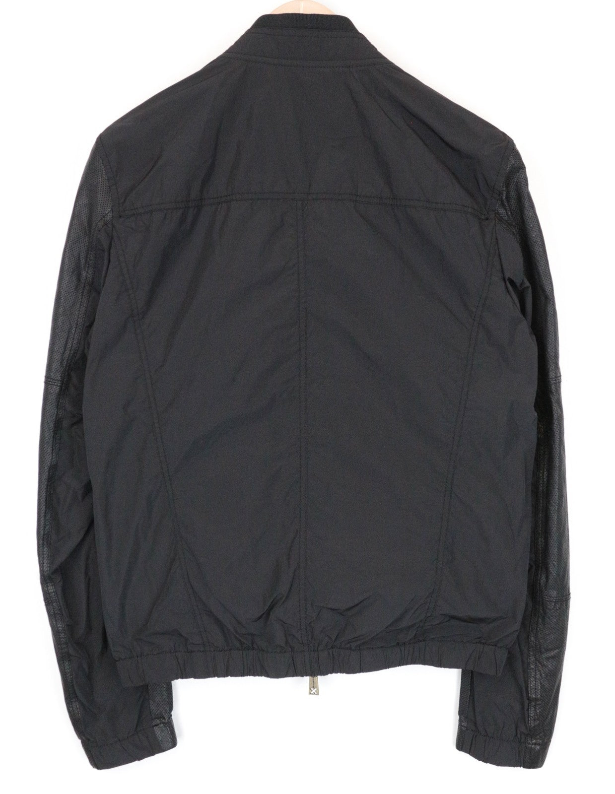 RICHMOND Men's Jacket 48 Black Zip Long Lightweight Single-Breasted Outerwear