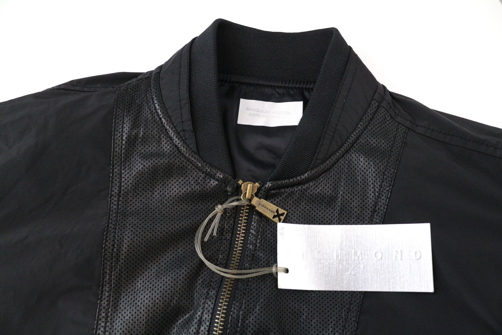 RICHMOND Men's Jacket 48 Black Zip Long Lightweight Single-Breasted Outerwear