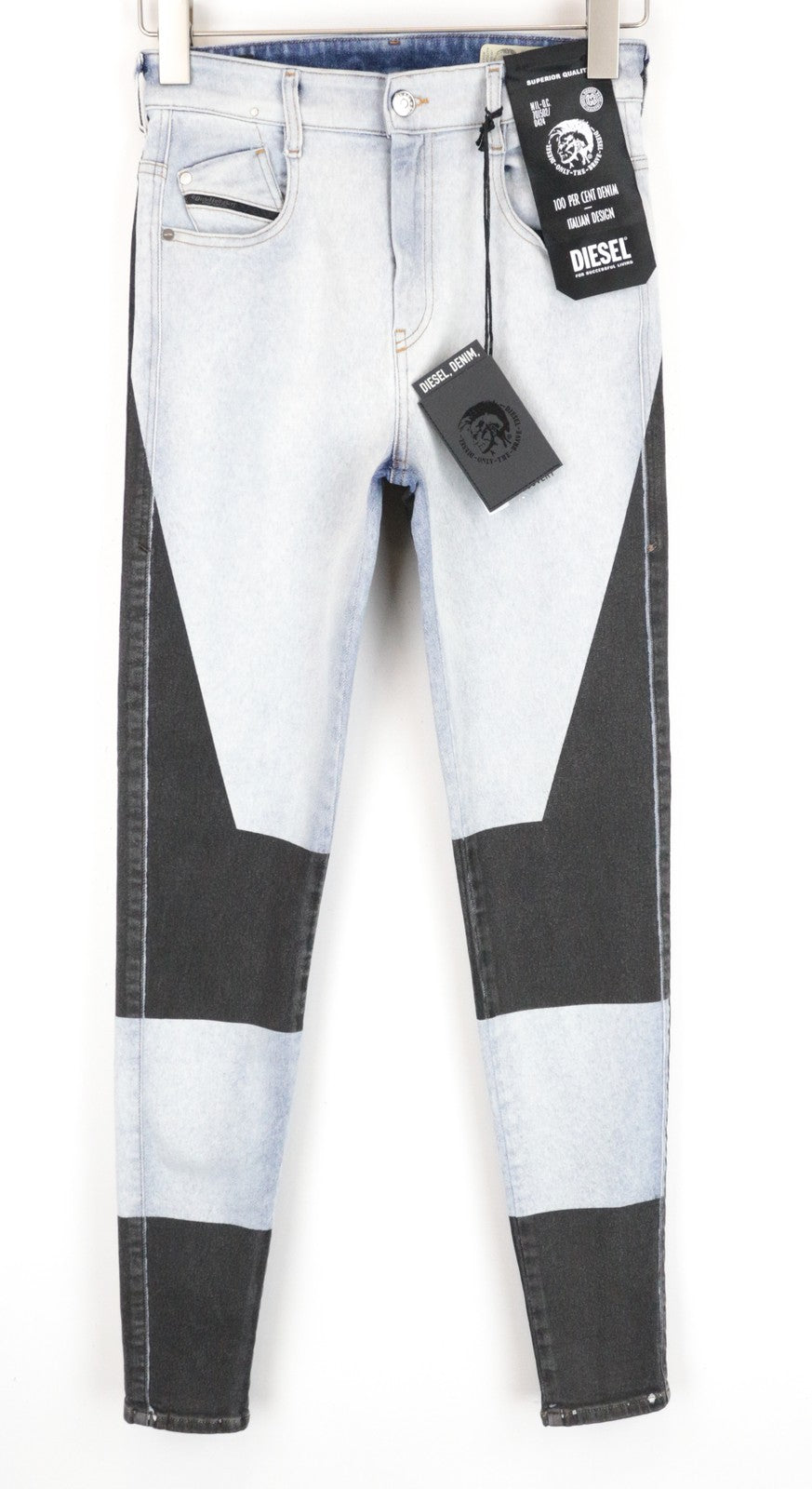 DIESEL Slandy-High-SP 0890M Women's W26/L32 Skinny Stretch Washed Jeans