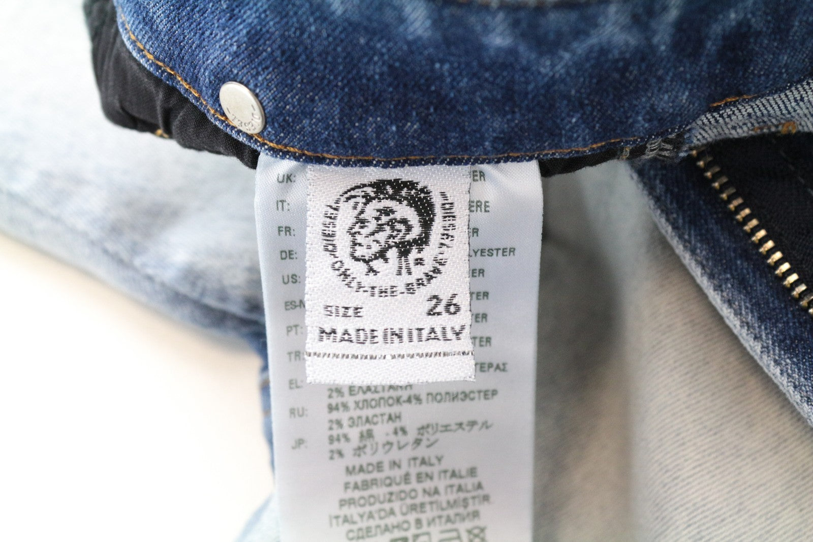 DIESEL Slandy-High-SP 0890M Women's W26/L32 Skinny Stretch Washed Jeans