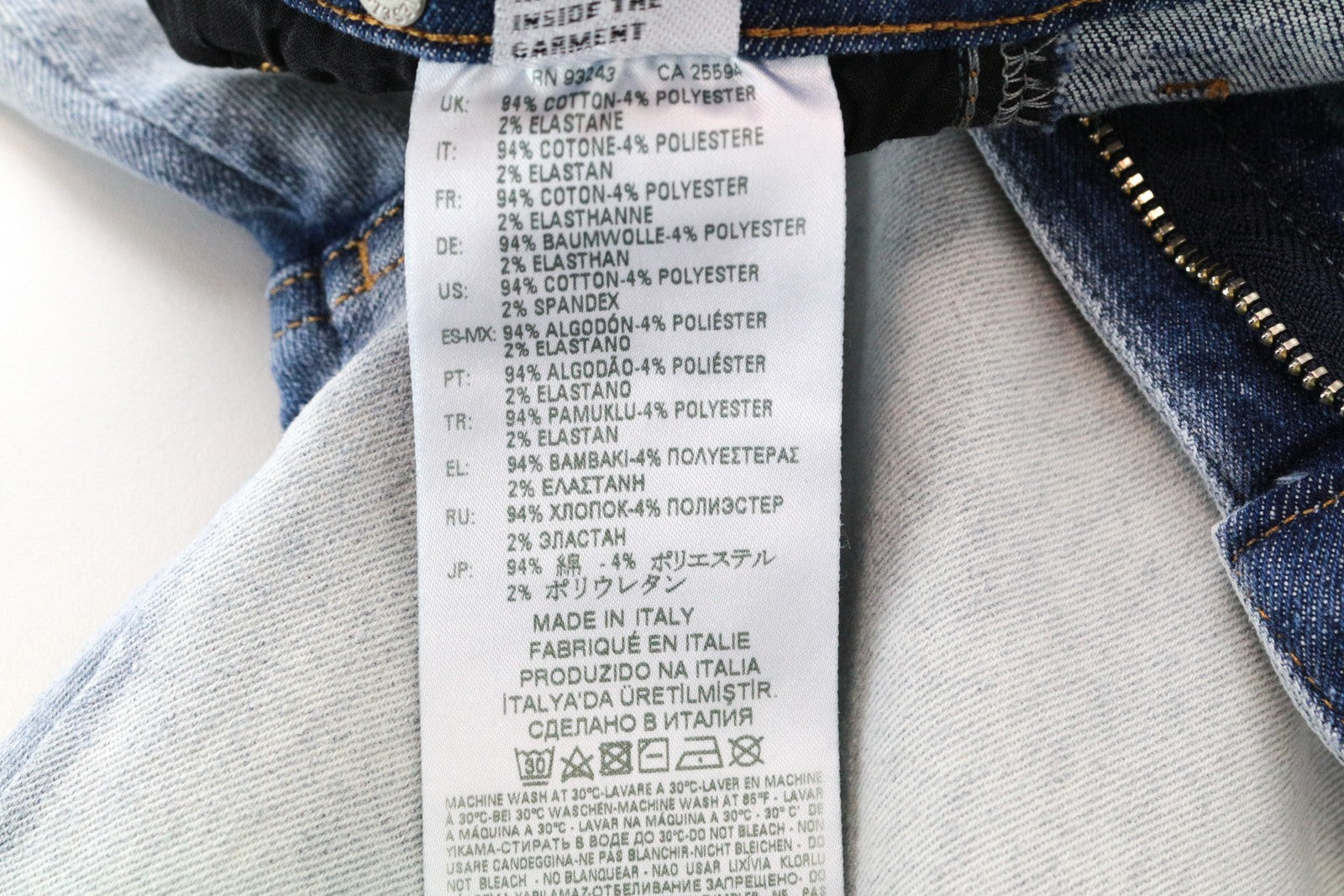 DIESEL Slandy-High-SP 0890M Women's W26/L32 Skinny Stretch Washed Jeans