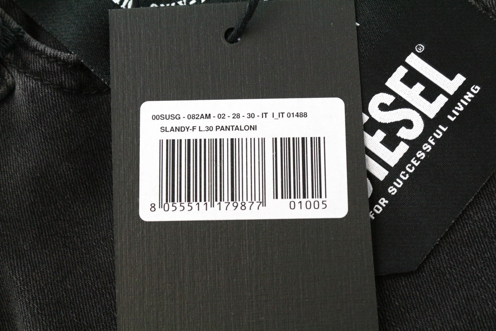 DIESEL Slandy-F 082AM Women's W28/L30 Grey Slim Fit Super Skinny Cotton Denim