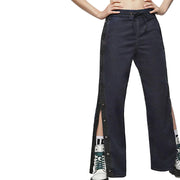 DIESEL Abbie-Ne 069AW Women's W27 Jogg Wide Leg Blue Cotton Stretch Jeans