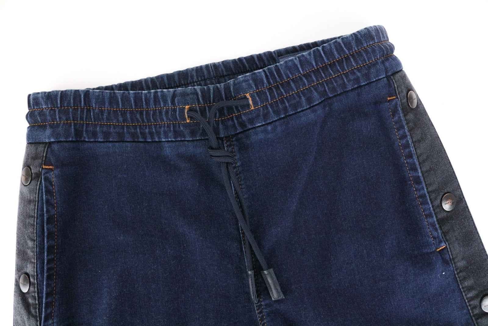 DIESEL Abbie-Ne 069AW Women's W27 Jogg Wide Leg Blue Cotton Stretch Jeans