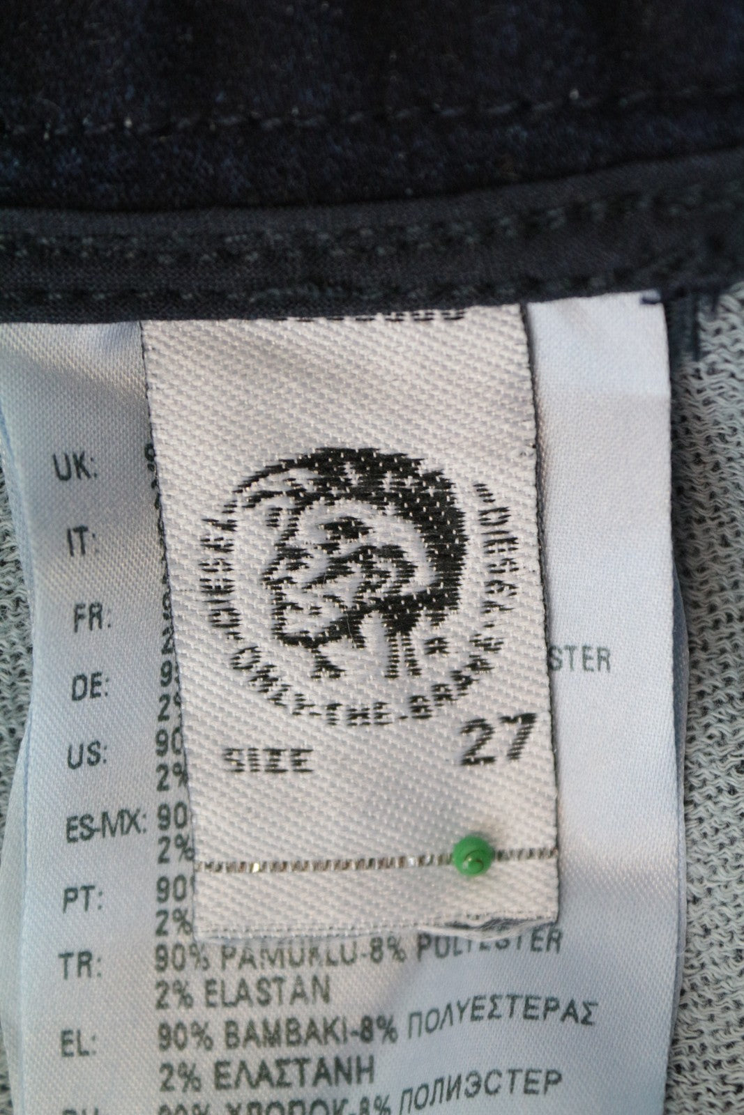 DIESEL Abbie-Ne 069AW Women's W27 Jogg Wide Leg Blue Cotton Stretch Jeans