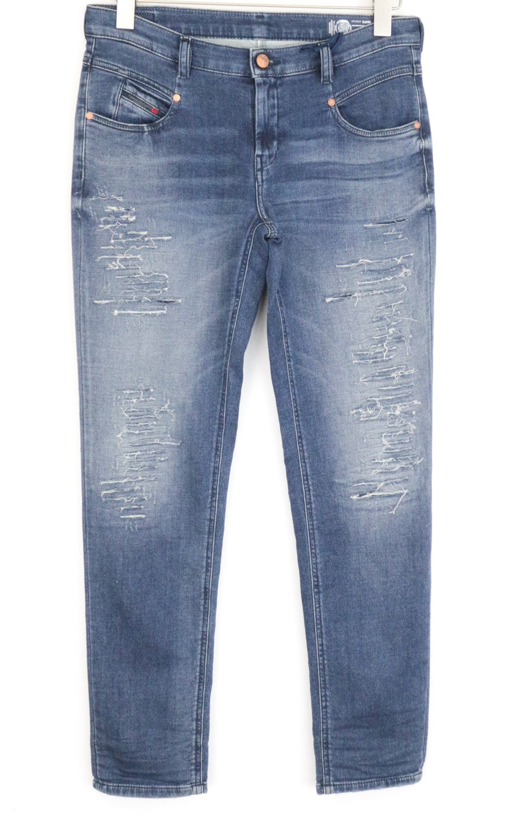 DIESEL Belthy-Ne 084PE Women's W27 Jogg Blue Straight Stretch Cotton Fit Jeans