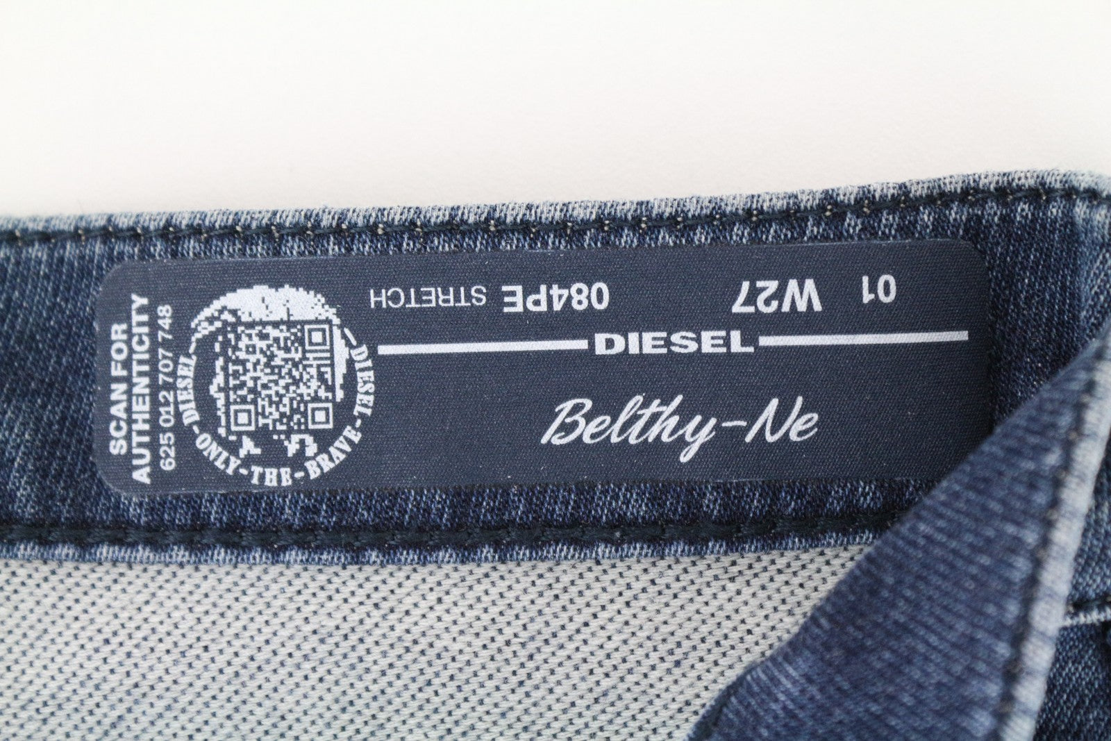 DIESEL Belthy-Ne 084PE Women's W27 Jogg Blue Straight Stretch Cotton Fit Jeans