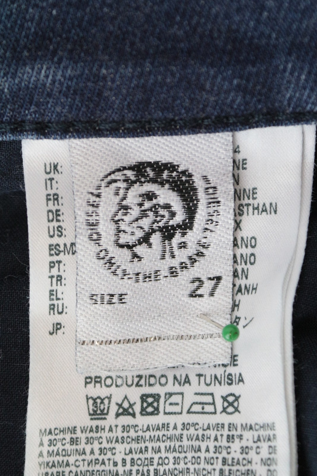 DIESEL Belthy-Ne 084PE Women's W27 Jogg Blue Straight Stretch Cotton Fit Jeans