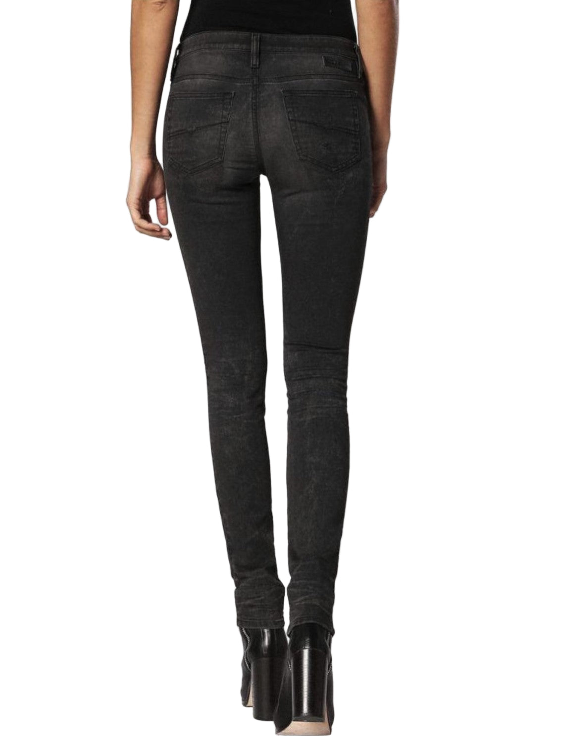 DIESEL Skinzee-NE R648N Women's W27 Skinny Jogg Grey Cotton Stretch Denim