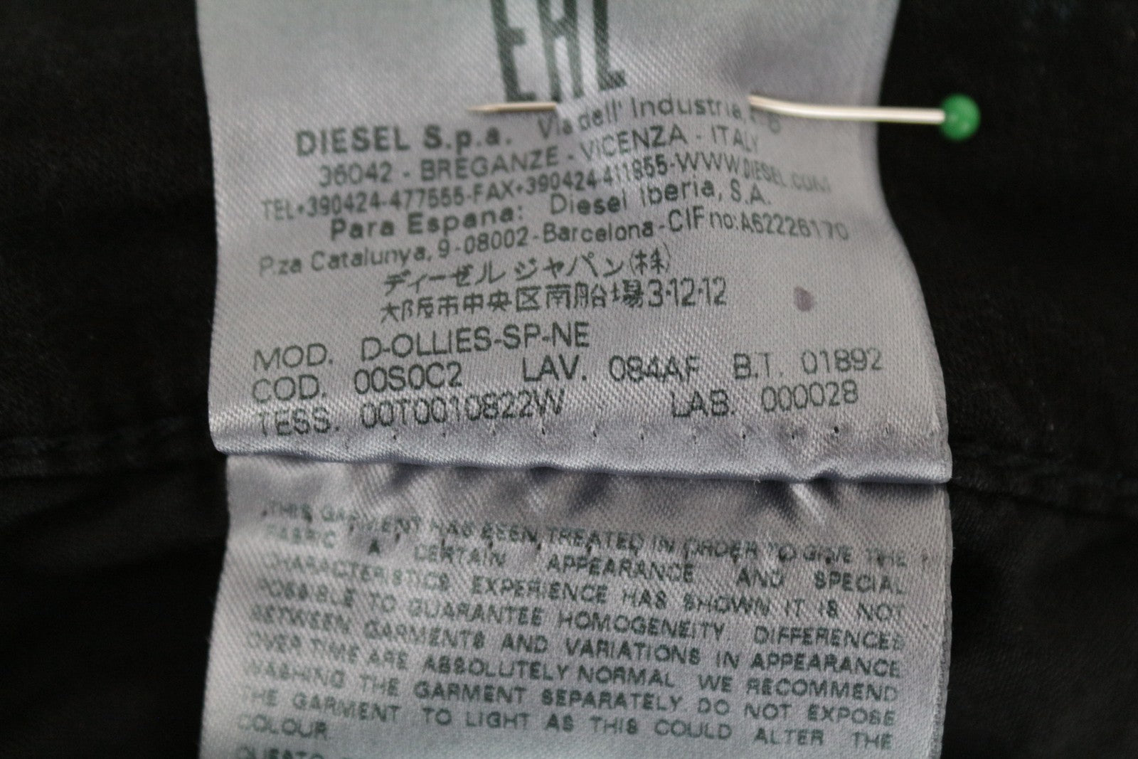 DIESEL D-Ollies-SP-NE 084AF Women's W26 Jogg Blue Stretch Slim Fit Jeans